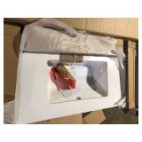 Glacier Bay Huckleberry 36 in. Single Sink Spiced Walnut Bath Vanity with White Engineered Stone Top (Assembled)  Customer Returns See Pictures