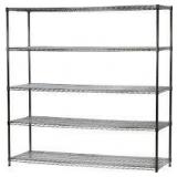 HDX 5-Tier Commercial Grade Heavy Duty Steel Wire Shelving Unit in ChromeMax (72 in. W x 72 in. H x 24 in. D) Customer Returns See Pictures