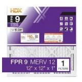 Lot of HDX 12 in. x 12 in. x 1 in. Superior Pleated Air Filter FPR 9, MERV 12   Customer Returns See Pictures