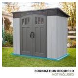 Lot of Lifetime 8 ft. W x 5 ft. D Modern Resin Shed (40 sq. ft.)  Customer Returns See Pictures