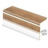 8 Boxes of  Cap A Tread Lakeside Hill Oak 47 in. L x 12.15 in. W x 57.91 mm T Vinyl Overlay Stair Tread and Reversible Riser Kit Customer Returns See Pictures