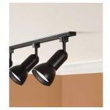 Lot of Hampton Bay 1-Light Black Linear Track Lighting R30/PAR30 Large Step Head  Customer Returns See Pictures