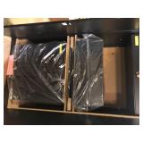 Black Husky Cabinet combo tall cabinet  Damaged  Customer Returns See Pictures