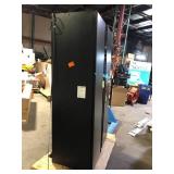 Black Husky Cabinet combo tall cabinet  Damaged  Customer Returns See Pictures
