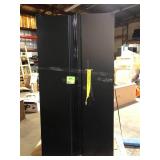 Black Husky Cabinet combo tall cabinet  Damaged  Customer Returns See Pictures