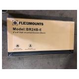 FLEXIMOUNTS 24 in. x 48 in. Heavy Duty Wall Shelf with Brackets in Black      Customer Returns See Pictures