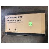 FLEXIMOUNTS 24 in. x 48 in. Heavy Duty Wall Shelf with Brackets in Black      Customer Returns See Pictures