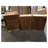 Assorted  Wooden cabinets various sizes  Customer Returns See Pictures