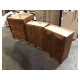 Assorted  Wooden cabinets various sizes  Customer Returns See Pictures