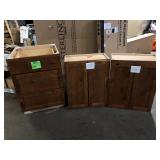 Assorted  Wooden cabinets various sizes  Customer Returns See Pictures