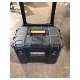 RIDGID Pro Gear System Gen 2.0 Stackable 25 in All Terrain Rolling Tool Box with 9 in. Wheels  Customer Returns See Pictures