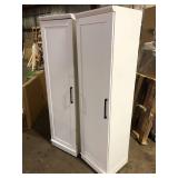 Lot of SAUDER HomePlus Soft White Pantry with Reversible Door One Unit Damaged Customer Returns See Pictures