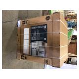 Hampton Bay Shaker 30 in. W x 24 in. D x 34.5 in. H Assembled Sink Base Cabinet in Satin White Customer Returns See Pictures