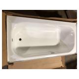 Bootz Industries Maui 60 in. x 30 in. Alcove Soaking Bathtub with Right Drain in White Damaged Customer Returns See Pictures