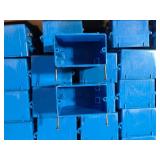 Carlon 1-GAng 18 cu. Blue Electrical PVC New York Electrical Switch and Outlet Box (Case of 100) (B118A) Customer Returns See Pictures