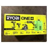 RYOBI ONE+ 18V Cordless 6-Tool Combo Kit with 1.5 Ah Battery, 4.0 Ah Battery, and Charger  Customer Returns See Pictures  Customer Returns See Pictures