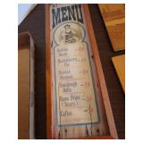 Menu Board, Marquetry