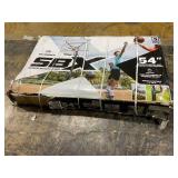 Silverback 54" In-Ground Height-Adjustable Basketball System with Tempered Glass Backboard, Anchor Mounting