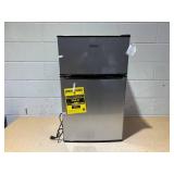 Galanz 3.1 Cu Ft Mini Fridge with Freezer  Stainless Steel, Energy Star, Two-Door Compact Refrigerator