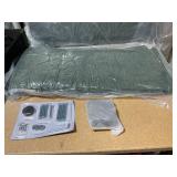 Verdi Luxe 35" Armless Sofa - 1 Seater - Green Chenille Fabric - Solid Wood Frame