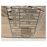 LOT OF 2 TIEOU Metal Table Legs 28 Inch Heavy Duty Metal Desk Legs 28 Height 24 Wide Industrial Black Table Legs,Modern Furniture Legs