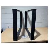 LOT OF 2 TIEOU Metal Table Legs 28 Inch Heavy Duty Metal Desk Legs 28 Height 24 Wide Industrial Black Table Legs,Modern Furniture Legs