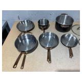 Viking Cast Black Multi-Ply 3-Ply Black and Copper 10-Piece Cookware Set