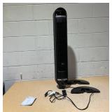Dreo Nomad 36" Quiet Bladeless Oscillating Tower Fan Black/Silver: ETL Listed, 8 Speeds, Remote, Electric, 100-300 sq. ft.