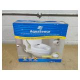 AquaSense Raised Toilet Seat with Lid, White, 4 in.