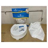 AquaSense Raised Toilet Seat with Lid, White, 4 in.