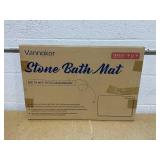 Vannokor Stone Bath Mat, Diatomaceous Earth Shower mat Non Slip,Stone (23.6"x15.4" White Marble)