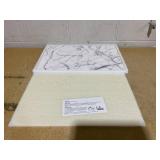 Vannokor Stone Bath Mat, Diatomaceous Earth Shower mat Non Slip,Stone (23.6"x15.4" White Marble)