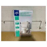 Medline Toilet Safety Rail For Seniors with Easy Installation, Height Adjustable Toilet Safety Frame