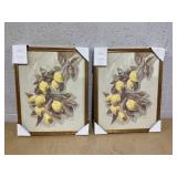LOT OF 2 16"x20" Lemons Vintage Framed Wall Art - Threshold designed with Studio McGee
