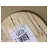 Mainstays 28"H Backless Stool Black Metal Base with Natural Wood Seat