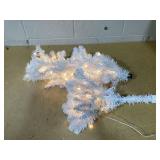 Holiday Time 4 ft Pre-Lit Indiana Spruce White Artificial Christmas Tree, Clear LED Lights, by Holiday Time
