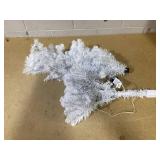 Holiday Time 4 ft Pre-Lit Indiana Spruce White Artificial Christmas Tree, Clear LED Lights, by Holiday Time