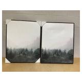 LOT OF 2 Threshold Framed Printed Canvas 24in w x30in h