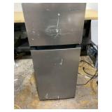 Vissani 4.5 cu. ft. 2-Door Mini Refrigerator in Platinum Steel with Freezer