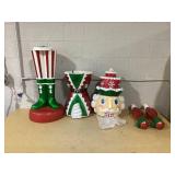 Holiday Time Peppermint Nutcracker Decoration, 72 in, with Music and LED Illumination Christmas Decoration (Paint Chipping)