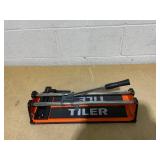 TILER 17 Inch Manual Tile Cutter, Professional Porcelain Ceramic Tile Cutter with Chrome Plated Solid Rails,Bonus 2pcs Spare Tungsten Carbide Cutting Wheel, Adjustable Fence Gauge, Anti-Skid Feet