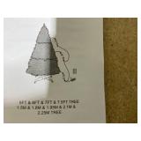 Costway 7.5 FT Pre-Lit Christmas Tree Hinged with 612 PE Branch Tips Timer & 540 Lights (USED Lights Not Functioning)