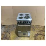 Premium LEVELLA 20 in. 2.1 cu. ft. 4-Burner Single Oven Electric Range with Storage Drawer in Stainless