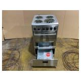 Premium LEVELLA 20 in. 2.1 cu. ft. 4-Burner Single Oven Electric Range with Storage Drawer in Stainless