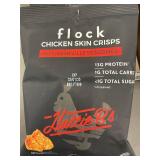 UT 3 - Flock Hot Nashville Chicken Skin Crisps 8-Pack, 2.5 oz Bags, Exp 02/01/2025