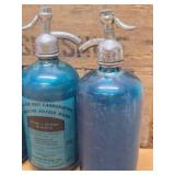 Set of 6 Vintage SUNSHINE SELTZER Bottles w/Original Crate
