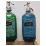 Set of 6 Vintage SUNSHINE SELTZER Bottles w/Original Crate