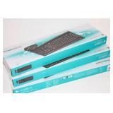 (3) Logitech MK120 USB Computer Keyboard & Mouse Combo Systems - NEW IN BOX