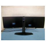 (2) Samsung Computer / PC Monitors on Ergotron Neo-Flex Dual Monitor Desk Stand