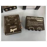 Lot of Pro Audio Microphone & Instrument Accessories - Monitor Amp, XLR Splitter, Direct Boxes, Hum Eliminator and More!
